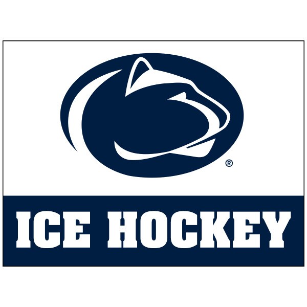 removable sticker with Penn State Athletic Logo above Ice Hockey